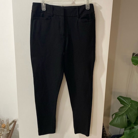 SHARAGANO skinny trouser black CIGARETTE 6 pants stretch ankle crop - Picture 1 of 6